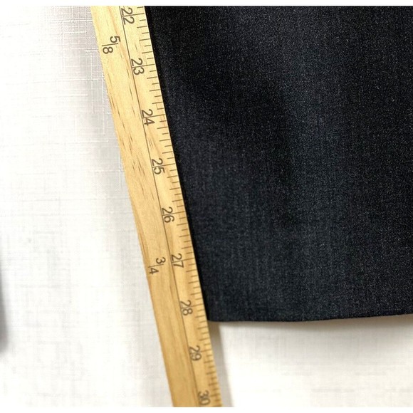 Ralph Lauren Pants Side Zip Womens Size 6 Petite Charcoal Wool Blend Fitted - Picture 10 of 10